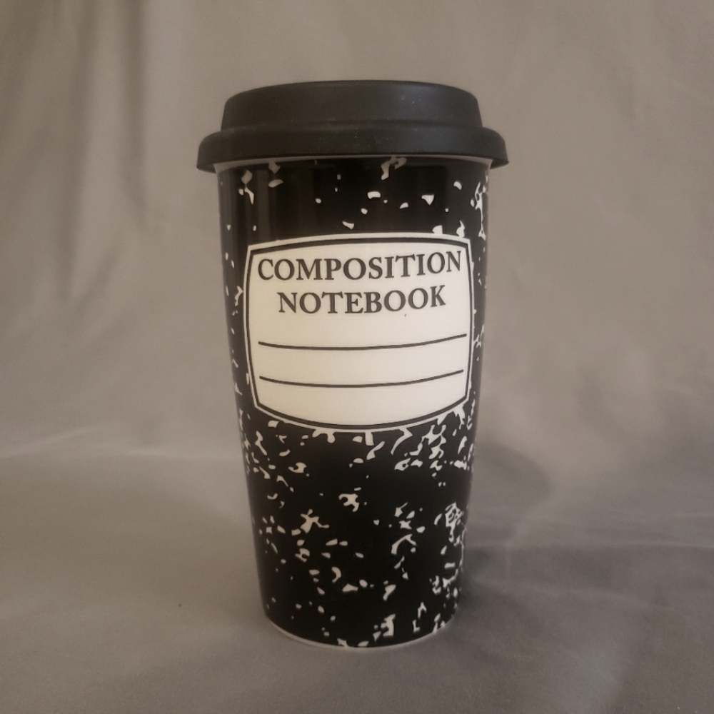 Ceramic Composition Notebook Tumbler